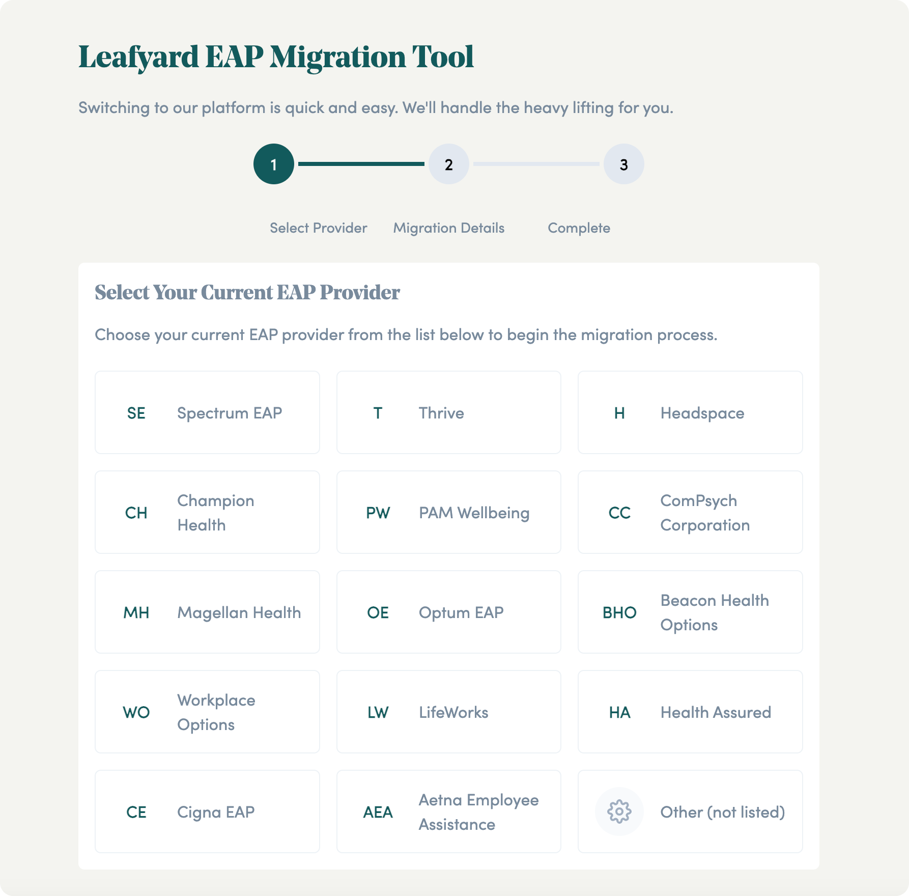 Leafyard's seamless migration process for data-driven digital EAP implementation